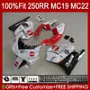 Injection Mold Fairings For HONDA CBR 250RR 250 RR CC 250R CBR 250CC 1988-1989 Bodys 112HC.103 CBR250 RR CC 1988 1989 MC19 88-89 CBR250RR 88 89 OEM Full Kit white red stock