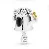 Passend für Pandora-Armband aus 925er-Sterlingsilber, Schmetterlings-Emaille-Magnolien-Gänseblümchen-Pfirsich-Blume, baumelnde Perlen-Charms für europäische Schlangen-Charm-Kette, Mode-DIY-Schmuck