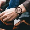 Mens Watch Leather Wristband Chronograph 42mm Classic Atmosphere For Boyfriend