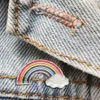 10Pcs/Lot Rainbow Brooch Peace and Love Enamel Pins Clothes Bag Lapel Pin Gay Lesbian Pride Icon Badge Unisex Jewelry Gift