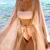 In-x Yüksek Bel Bikini 2020 Straplklwimsuit Kadın Banyoda Mayo Kadın Biquinis Parlak Mayo İki Parça X0522 Suits