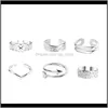 Toe Rings Body Drop Delivery 2021 Korean Girls Personality Mixed Simple Ring Womens Open Foot Jewelry D7Onv