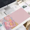 Büyük Anime Pembe Mousepad Gamer Sevimli Kawaii XXL Gaming Mouse Pad Kauçuk Otaku Moda Laptop Dizüstü Kawaii Mouse Pad Masa Mat