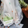 50pcs Cute Carrot Plastic Bag Flower Shopping Bag With Handle Party Favor Plastic Gift Bags Baking Candy Cake Wrapping Bags