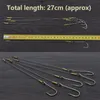 Bimoo 2Packs 25cm / 27cm Anti Bite Stora rostfritt ståltråd Fishhook saltvattenfiske Deep Sea Boat / Trolling Tackle Hooks