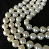9-10mm Double Layer Natural White Pearl Necklace 18inch 925 Sliver Clasp Women's Gift Jewelry