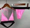 Verão Designer Bikini para Mulheres Swimsuits Moda Letras Imprimir Swimwear Senhora Sexy Duas Peças Banhos Ternos Duas Cores S-XL Opcional