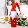 Decorative Objects & Figurines Christmas Decoration Faceless Doll Hanging Leg Wine Bottle Cover Red Table 2021