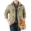 Outdoor Assault Anzug Winter Plüsch Dicke Herren Mantel Winddicht Wasserdicht Bergsteigen Anzug Herren Große Multi Pocket Jacke 211206