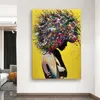 Graffiti Art Canvas Painting Colorful Girl Poster Print Wall Pictures For Living Room Vintage Art Pictures Decoration Art7933564