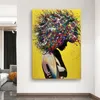 Graffiti Kunst Leinwand Malerei Bunte Mädchen Poster Drucken Wand Bilder Für Wohnzimmer Vintage Kunst Bilder Dekoration Art289M