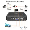 Sistema de câmera Hiseeu CCTV 4CH 720P/1080P AHD Câmeras de segurança DVR Kit à prova d'água ao ar livre Sistema de vigilância por vídeo doméstico HDD