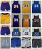 Vintage 1996-1997 Hommes # 34 Maillots de basket-ball Violet Jaune 1992 Noir Blanc Bleu # 32 Maillot cousu S-XXL (avoir le nom)