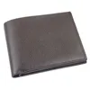 DHL50pcs Wallets Men PU Plain Black Coffee Horizontal fund Foldable Open Credit Card Holder