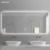 Mirrors Smart Mirror Touch Screen Wallmountedhuman Body Induction Bathroom With Lamp Toilet Defogging Oval