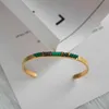 Wild Free Handmade Crystal Beads Браслеты для женщин из нержавеющей стали из нержавеющей стали Золотая открытая манжета браслеты браслеты ювелирные изделия оптом Q0719