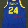 NC01 College Retro Rick 24 Barry Basketball Jersey Mens Jerseys Mesh Estithed Estithed Excited Custom Big Size S-5XL