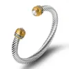 selling titanium steel ed wire Gold Bracelet Stainless Steel Wire Rope cable multicolor188P