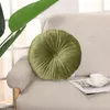 Nordic Ins Pumpkin Poduszka Lis Velvet Bay Okno Okrągłe Solid Color Pillow Home Decoration 211203