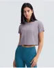 Top da yoga Camicia Sport in cotone T-shirt casual a maniche corte Allenamento Indoor Canotta traspirante ad asciugatura rapida per donna