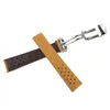 Titta på band Carlywet 20 22mm Real Calf Leather Grey Suede Strap Vine Replacement Wrist Watchbands Belt för heure8416732