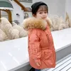 Детская одежда Девушки Зимнее пальто Parka Real Fur Wirewwear для детей Новые Детские Зимние Куртка и Пальто TZ685 H0910