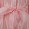 Женщины две части набор Смотреть сквозь белье розовый прозрачный пальто жилет платье талии пояса ариканец моды вечеринка праздновать мероприятия костюмы 210416