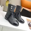 Quality Love Women Boots Chunky Heel Martin Laureate Boot Black White Size 35-41 Martins Woman Shoes