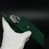 Topp Luxury Green Papers Presentklockor Boxar Läder Bag Card för Rolex Watch Box254T