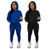 Jogger suit Women tracksuits Fall winter sweatsuits long sleeve outfits hooded hoodie+sweatpants two Piece Set Plus size 2XL Casual letters sportswear 6815