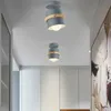 Nordiska macaron taklampor Enkel g￥ngg￥ngskorridor veranda dekor roterbar balkong tr￤ taklampa hembelysning armaturer