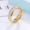 Wedding Rings Arrival Beautiful Middle Double Circle Zircon Ring For Women High Quality Stainless Steel Jewelry Gift Bague Femme9055598