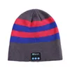 縞模様のカラーマッチングニット冬の暖かいBluetoothヘッドセットキャップ無線呼び出し音楽ヘッドホン帽子のための帽子のための帽子のための帽子