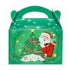 3d Boże Narodzenie Treść Pudełka na wakacje Xmas prezentuje Papier Pudełko Party Favor Supplies Candy Cookie Wrapping Boxes Elf Santa Snowman Renifer FHH21-843