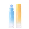 10 ml Jade Roll-on-Flasche Reise Tragbare Mini-Glasflaschen für ätherische Öle Natürlicher Kristallstein Kosmetische leere Abfüllung CCA12168