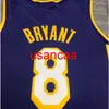 Herren 8# Bryant Lila Basketballtrikot mit V-Ausschnitt S,M,L,XL,XXL