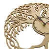 Moderno Relógio de Parede Geometria Sagrada Feito à Mão Obra-prima Rústico de Madeira Árvore da Vida Relógio de Parede Árvore do Infinito Decoração da Casa Zen 210401