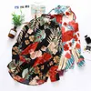 Vrouwen blouses Flower Printing Hawaii Shirts Summer Beach Casual losse Loose Shirt Blusas Mujer 210702 met lange mouwen