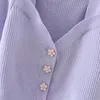 Nomikuma Puff Krótki Rękaw Kwadratowy Kołnierz Knit Cardigan Crop Up Top Knitwear Spring Single Breasted Koreański Płaszcz z dzianiny 6G413 210427