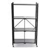 3/4/5 Layers Folding Shelf with Wheel Multifunctional Carbon Steel Storage Rack Kitchen Tool for Living Room Bedroom