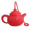 Silicone Tea Infuser Verktyg Tekanna form återanvändbar filter diffusor Hem Teas Maker Kök Tillbehör 7 Färger Gratis Ship