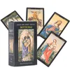 Novo Golden Botticelli Cartões Cartões Tarot Deck com Guia do Guia Jogo Adulto Família Oracles para o Divinamento do Fate