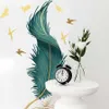 Green Feathers Bird Creative Wall Stickers Sofa Background Bedroom Decor Living Room Art Mural Home Decoration