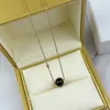 Possession series necklace PIA&GET pendants Black jade Inlaid crystal 18K gold plated sterling silver Luxury jewelry high quality brand designer necklaces pendant