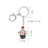 Keychains Creative Imitation Donut Key Ring Pendant Friends Halsband Matdroppkedja ryggsäck Barn smycken present Miri22