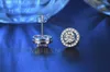 Stud Fashion Luksus 925 Srebrne kryształy szpilki od Swarovskis 6 mm małe kolczyki z cyrkon