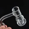 Half weld Smoking Accessories Flat Top Terp Slurper Quartz Banger With Beveled edge and Big Air Flow Better Use 4 Pearls Clear Joint Bowl 20mm Dia 70mm Length 807