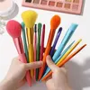 Coloful Maquillage Brosses Fondation Poudre à paupières Eye-liner Blush Conteaux 12pcs Rainbow Cosmetic Brush Tools Maquillage