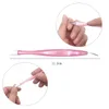 8 Pcs/Set Nail art kits with nails File Buffer UV Gel Polish remover and dust Brush Cuticle Pusher Manicure Tools PLASTIC Box NAK004