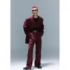 XS-6XL 2021 Men's Clothing Retro Shoulder Pad Wide Loose Silhouette Hollowed Out Suit Coat Plus Size Costumes Suits & Blazers